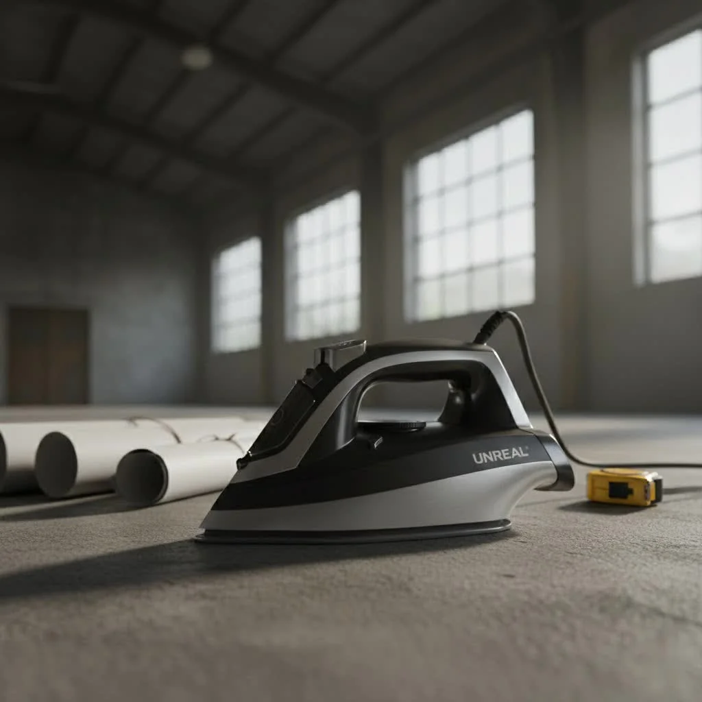 Black+Decker Easy Steam Compact Iron on an ironing board