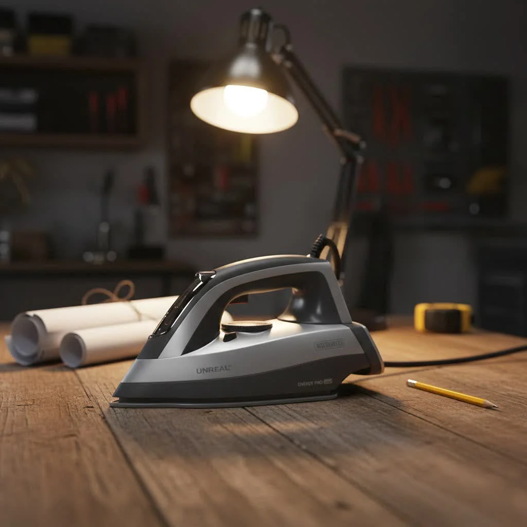 Industrial steam iron for wrinkle-free garments